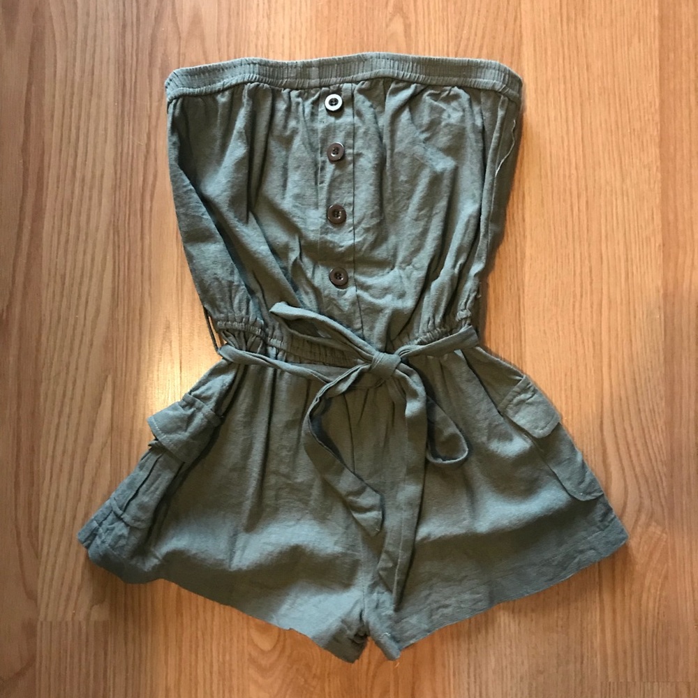 Olive green romper